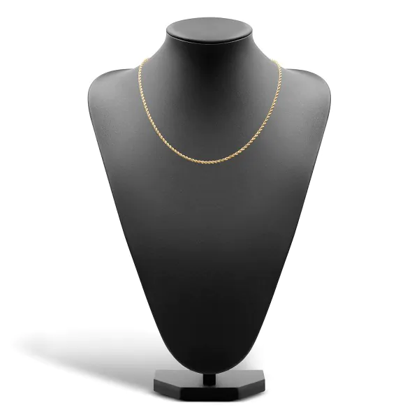 Goldkette als Kordelkette hohl in Gelbgold 333 / 8K, 50 cm lang, 2,7 mm breit, Gewicht ca. 4.3 g.