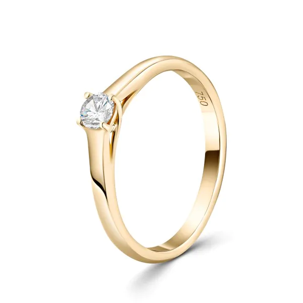 0,20 Karat Diamant Ring Gelbgold