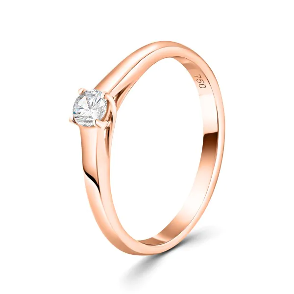 0,20 Karat Diamant Ring Rotgold