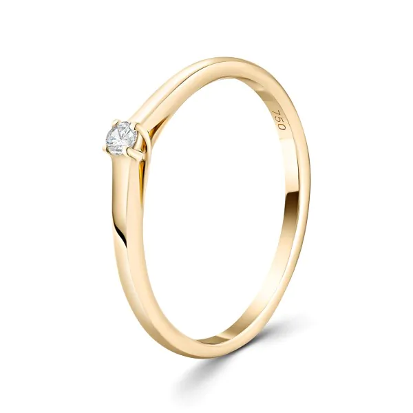 0,05 Karat Diamant Ring Gelbgold