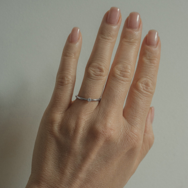 0,05 Karat Diamant Ring Weißgold