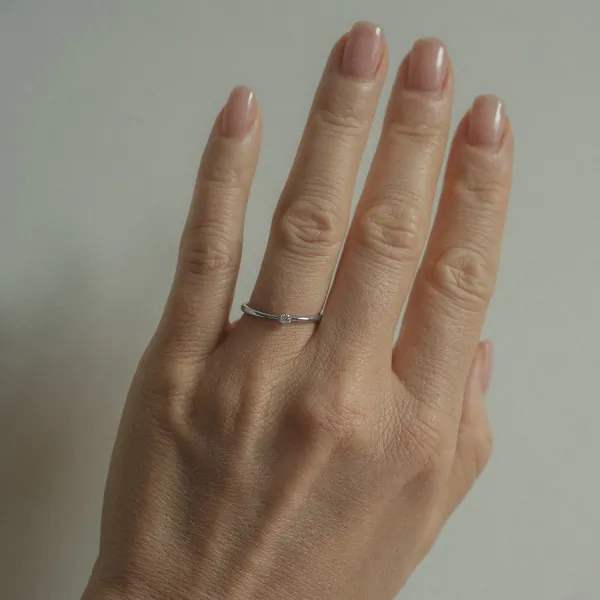 0,05 Karat Diamant Ring Weißgold