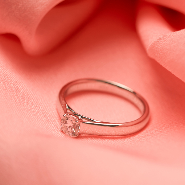 0,40 Karat Diamant Ring Weißgold 585 / 14 Karat