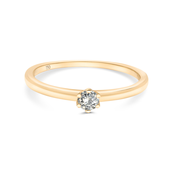 0,10 Karat Diamant Ring Gelbgold