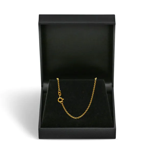 Goldkette als Ankerkette rund in Gelbgold 375 / 9K, 50 cm lang, 2 mm breit, Gewicht ca. 4.7 g.