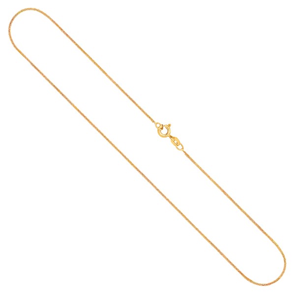 Goldkette als Ankerkette flach in Gelbgold 750 / 18 Karat, 34 cm lang, 1.2 mm breit, Gewicht ca. 1.6 g.