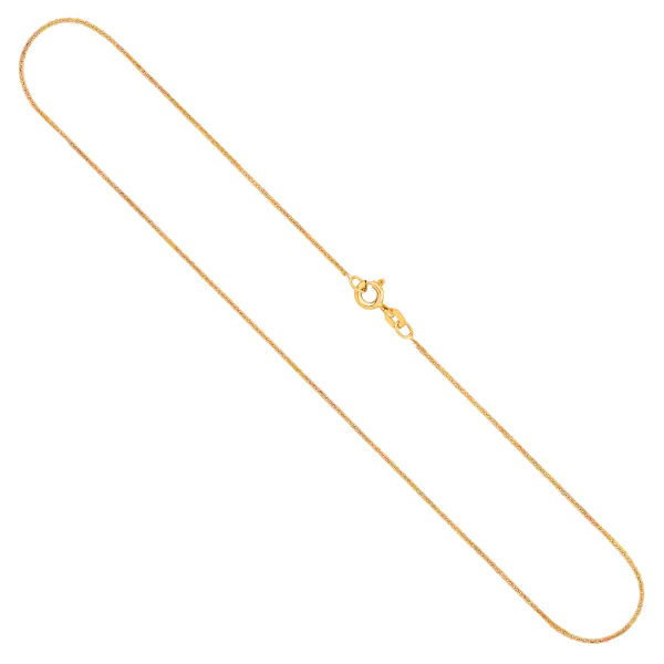 Goldkette als Ankerkette flach in Gelbgold 333 / 8 Karat, 60 cm lang, 1.2 mm breit, Gewicht ca. 1,6 g.