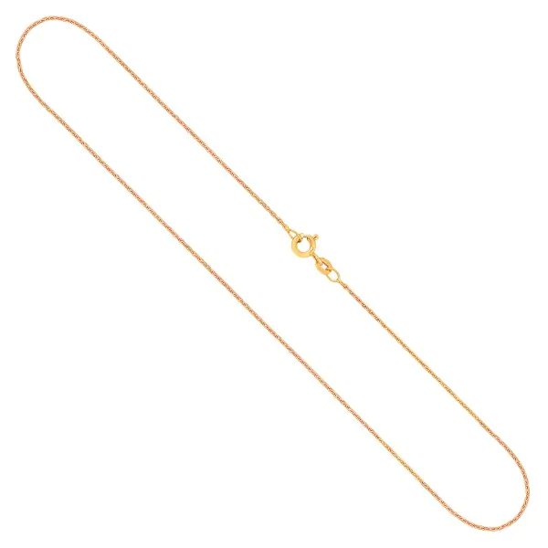 Goldkette als Ankerkette diamantiert in Gelbgold 375 / 9K, 40 cm lang, 1,2 mm breit, Gewicht ca. 1.8 g.