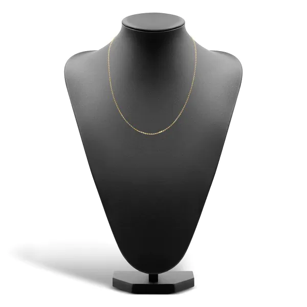 Goldkette als Ankerkette diamantiert in Gelbgold 585 / 14K, 50 cm lang, 1,7 mm breit, Gewicht ca. 4.7 g.