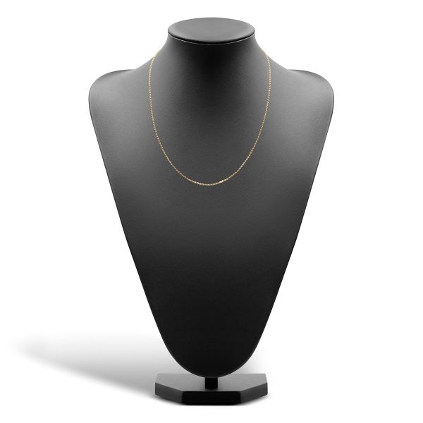 Goldkette als Ankerkette diamantiert in Gelbgold 333 / 8K, 50 cm lang, 1,7 mm breit, Gewicht ca. 3.9 g.