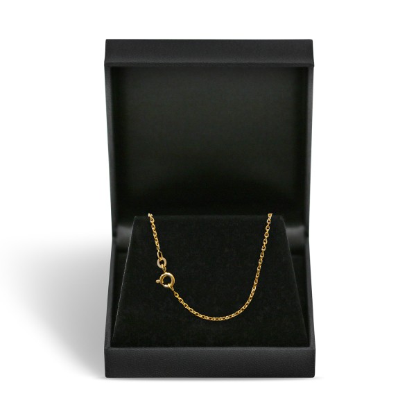 Goldkette als Ankerkette diamantiert in Gelbgold 585 / 14K, 70 cm lang, 1,7 mm breit, Gewicht ca. 6.7 g.