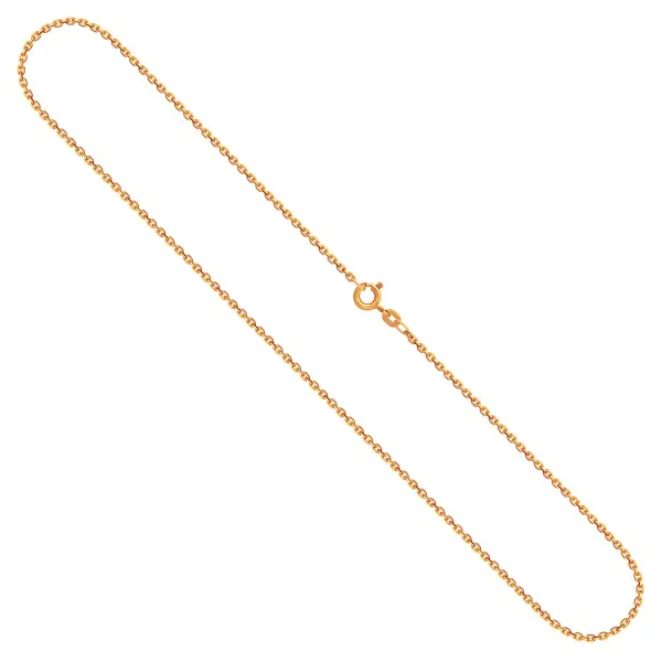 Goldkette als Ankerkette diamantiert in Gelbgold 333 / 8K, 50 cm lang, 1,7 mm breit, Gewicht ca. 3.9 g.