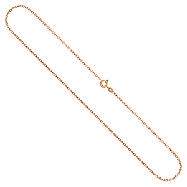 Goldkette als Ankerkette diamantiert in Rotgold 585 / 14K, 40 cm lang, 1,7 mm breit, Gewicht ca. 3.8 g.