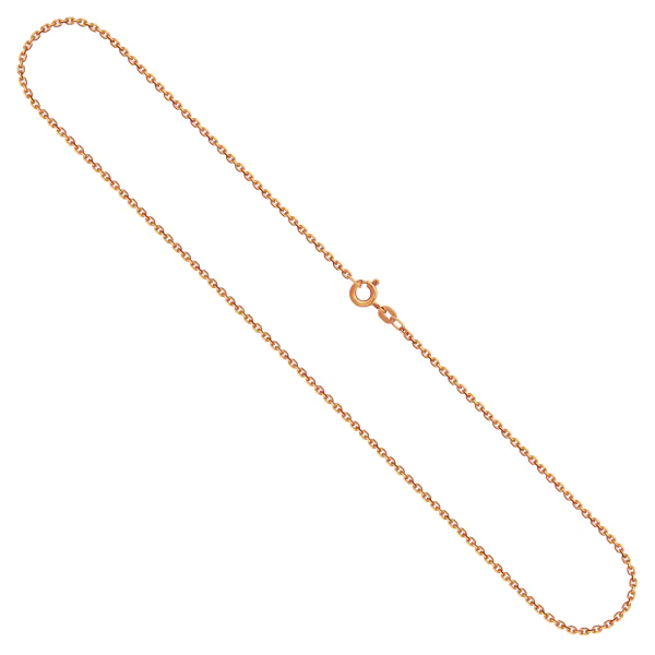 Goldkette als Ankerkette diamantiert in Rotgold 333 / 8K, 42 cm lang, 1,7 mm breit, Gewicht ca. 3.3 g.