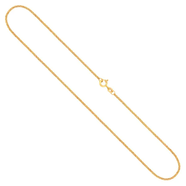 Goldkette als Erbskette in Gelbgold 333 / 8 Karat, 36 cm lang, 1.5 mm breit, Gewicht ca. 2.7 g.