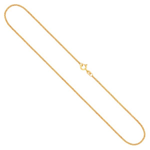Goldkette als Erbskette in Gelbgold 750 / 18 Karat, 42 cm lang, 1.5 mm breit, Gewicht ca. 3.5 g.
