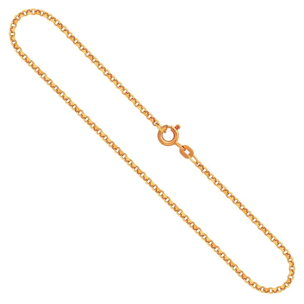 Goldkette als Erbskette in Gelbgold 375 / 9K, 50 cm lang, 2 mm breit, Gewicht ca. 4.7 g.