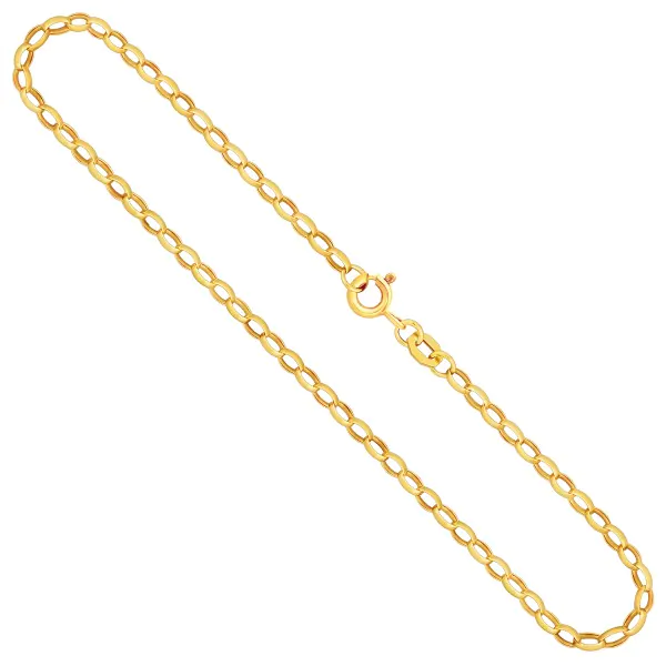 Goldkette als Erbskette in Gelbgold 585 / 14K, 70 cm lang, 2,5 mm breit, Gewicht ca. 13.2 g.