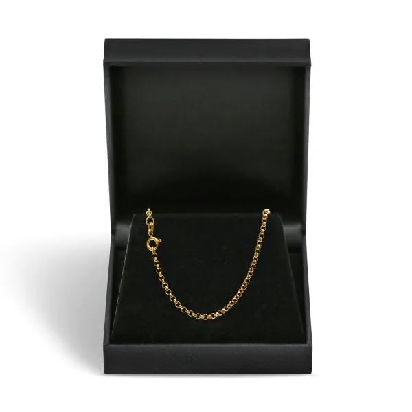 Goldkette als Erbskette in Gelbgold 585 / 14K, 70 cm lang, 2,5 mm breit, Gewicht ca. 13.2 g.