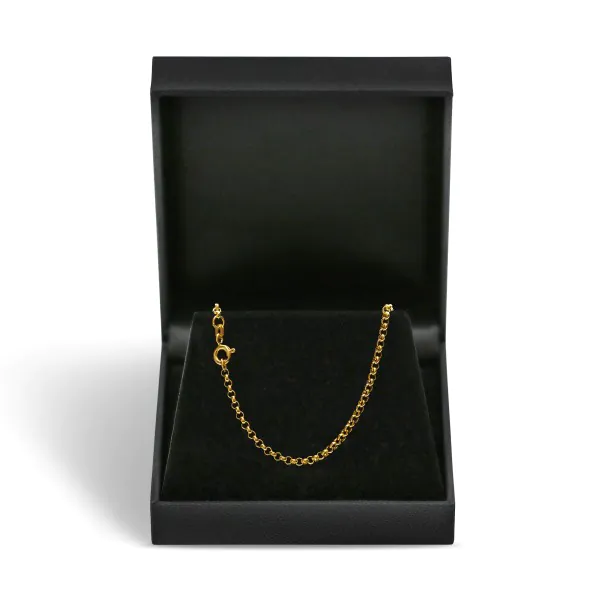 Goldkette als Erbskette in Gelbgold 585 / 14K, 100 cm lang, 2,5 mm breit, Gewicht ca. 19 g.