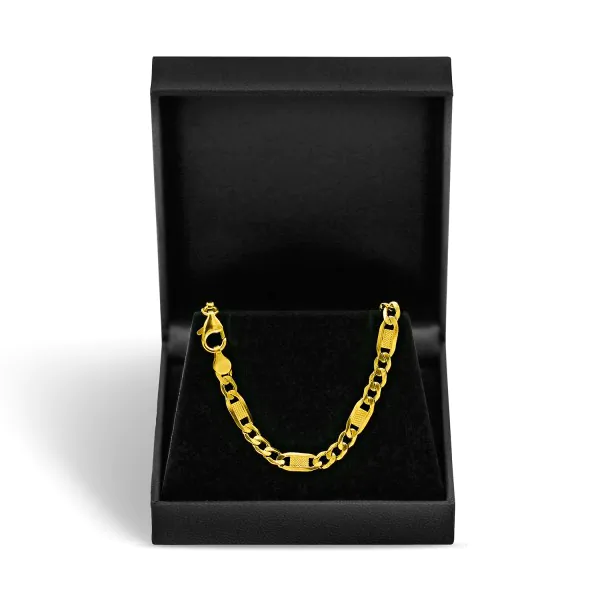 Goldkette als Fantasiekette hohl in Gelbgold 333 / 8K, 60 cm lang, 5,2 mm breit, Gewicht ca. 12 g.