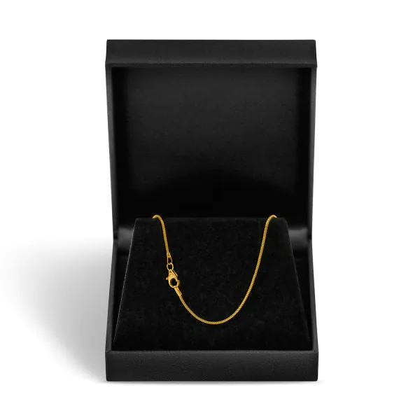 Goldkette als Schlangenkette in Gelbgold 333 / 8 Karat, 55 cm lang, 1.2 mm breit, Gewicht ca. 4.1