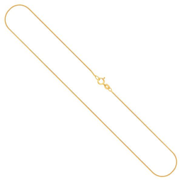 Goldkette als Schlangenkette in Gelbgold 333 / 8K, 42 cm lang, 0,8 mm breit, Gewicht ca. 1.8 g.
