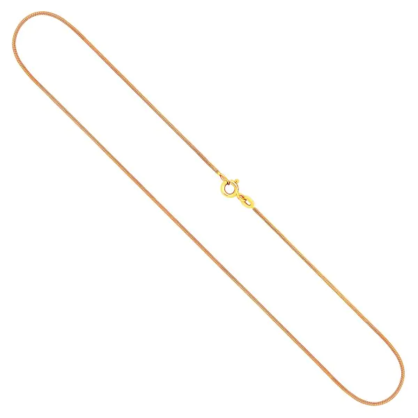 Goldkette als Schlangenkette in Gelbgold 333 / 8K, 50 cm lang, 0,9 mm breit, Gewicht ca. 3.6 g.