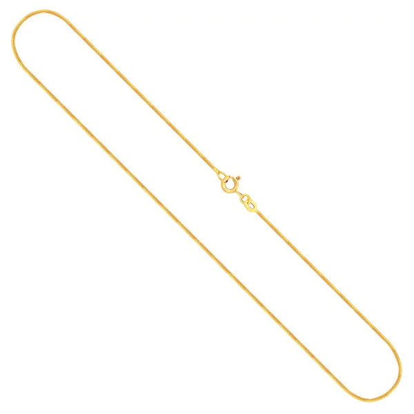 Goldkette als Schlangenkette in Gelbgold 333 / 8K, 50 cm lang, 1,1 mm breit, Gewicht ca. 4.6 g.