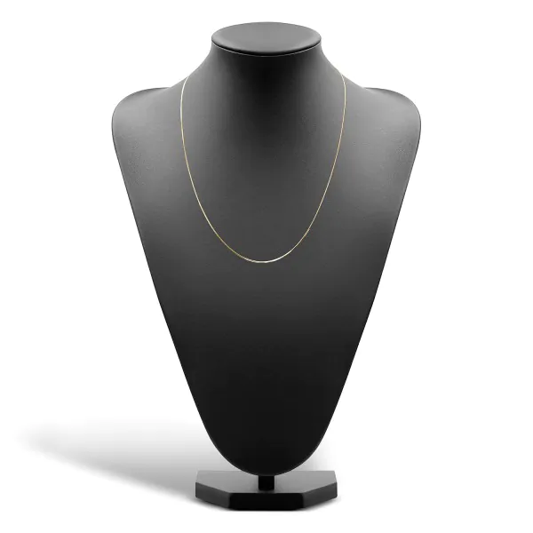 Goldkette als Schlangenkette diamantiert in Gelbgold 585 / 14K, 50 cm lang, 0,9 mm breit, Gewicht ca. 4.4 g.