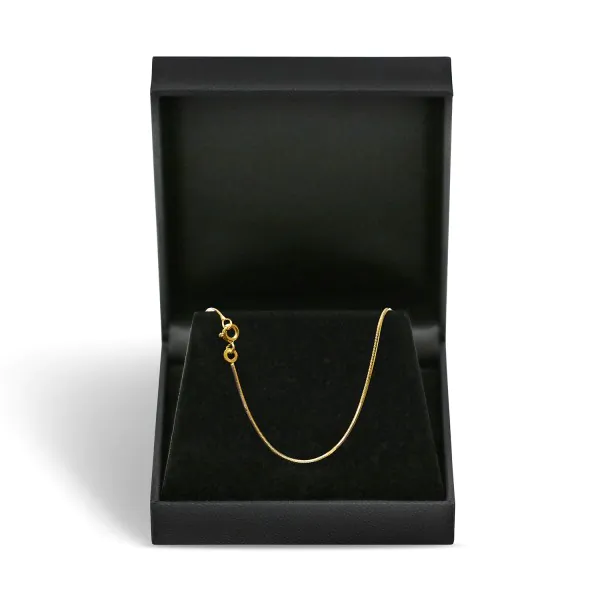 Goldkette als Schlangenkette diamantiert in Gelbgold 333 / 8K, 50 cm lang, 0,9 mm breit, Gewicht ca. 3.6 g.