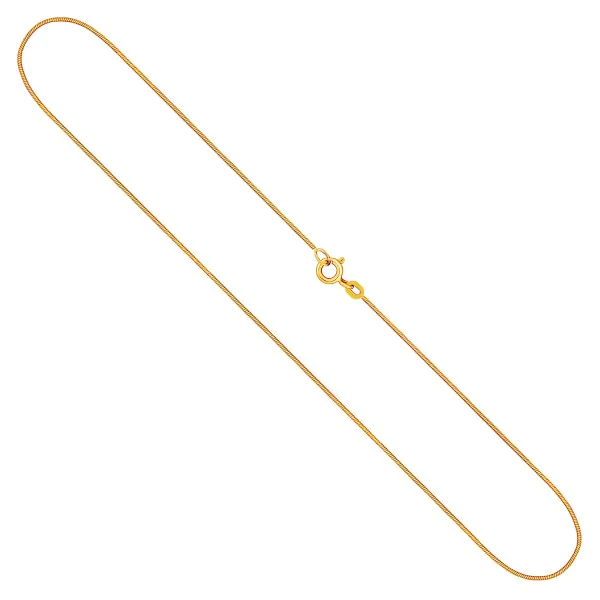 Goldkette als Tondakette in Gelbgold 333 / 8K, 45 cm lang, 0,8 mm breit, Gewicht ca. 2.4 g.