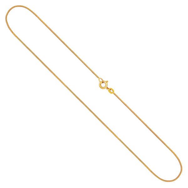 Goldkette als Tondakette in Gelbgold 585 / 14K, 60 cm lang, 0,8 mm breit, Gewicht ca. 3.8 g.
