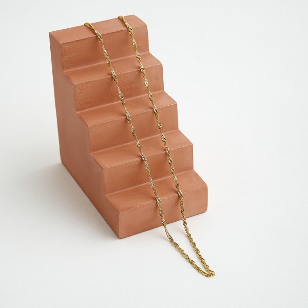 Goldkette als Singapurkette in Gelbgold 585 / 14K, 50 cm lang, 1,8 mm breit, Gewicht ca. 2.9 g.