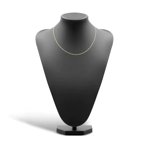 Goldkette als Figarokette diamantiert in Gelbgold 333 / 8K, 45 cm lang, 1,9 mm breit, Gewicht ca. 3 g.