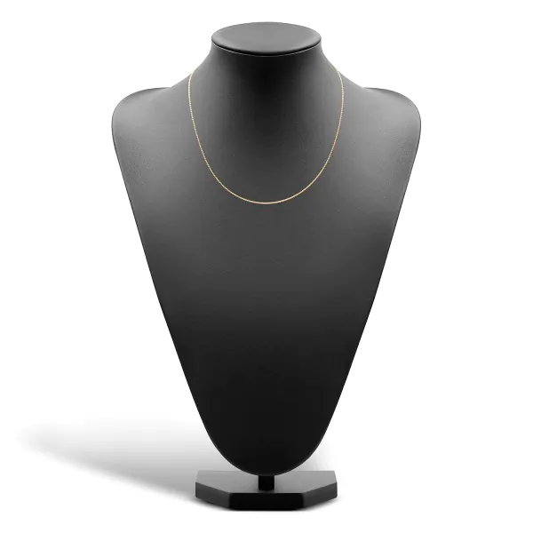 Goldkette als Venezianerkette rund geschlagen in Gelbgold 375 / 9K, 45 cm lang, 1,2 mm breit, Gewicht ca. 3.1 g.
