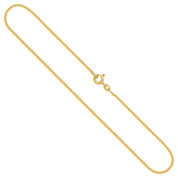Goldkette als Venezianerkette in Gelbgold 333 / 8K, 70 cm lang, 1,2 mm breit, Gewicht ca. 5.8 g.