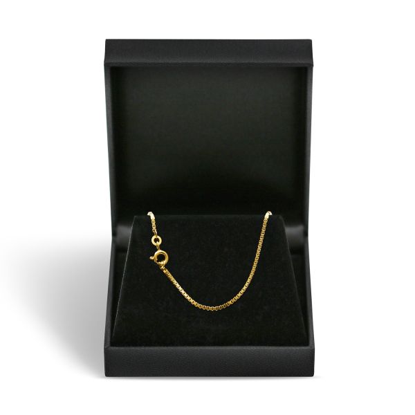 Goldkette als Venezianerkette in Gelbgold 333 / 8K, 45 cm lang, 1,4 mm breit, Gewicht ca. 5.2 g.