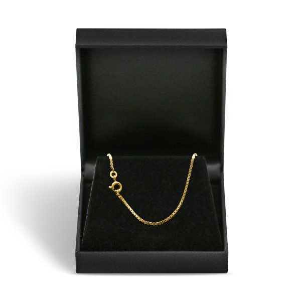 Goldkette als Venezianerkette in Gelbgold 333 / 8K, 70 cm lang, 1,4 mm breit, Gewicht ca. 7.9 g.
