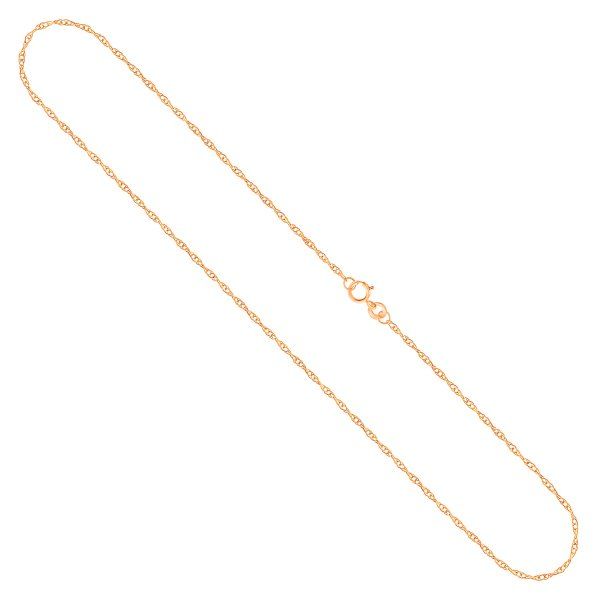 Goldkette als Doppelankerkette in Gelbgold 375 / 9K, 40 cm lang, 1 mm breit, Gewicht ca. 0.6 g.