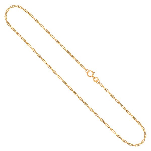 Goldkette als Doppelankerkette in Gelbgold 375 / 9K, 45 cm lang, 1,8 mm breit, Gewicht ca. 3.3 g.