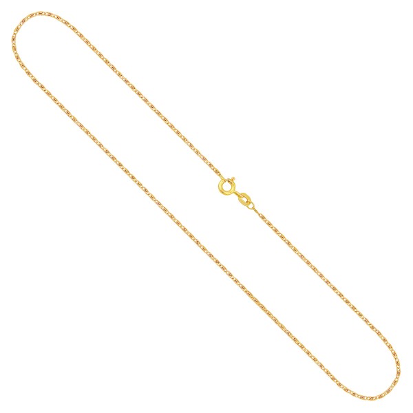 Goldkette als S-Panzerkette in Gelbgold 585 / 14K, 36 cm lang, 1,3 mm breit, Gewicht ca. 1.8 g.