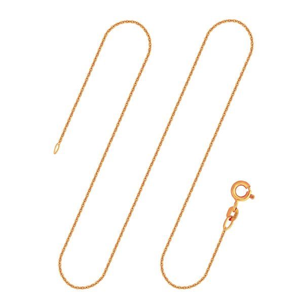 Goldkette als Ankerkette rund in Gelbgold 585 / 14K, 36 cm lang, 1,1 mm breit, Gewicht ca. 1.5 g.