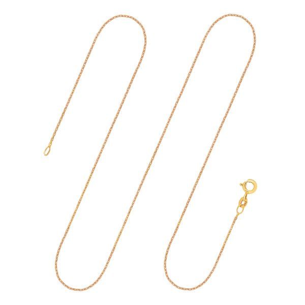 Goldkette als Ankerkette diamantiert in Gelbgold 333 / 8K, 40 cm lang, 1,2 mm breit, Gewicht ca. 1.6 g.