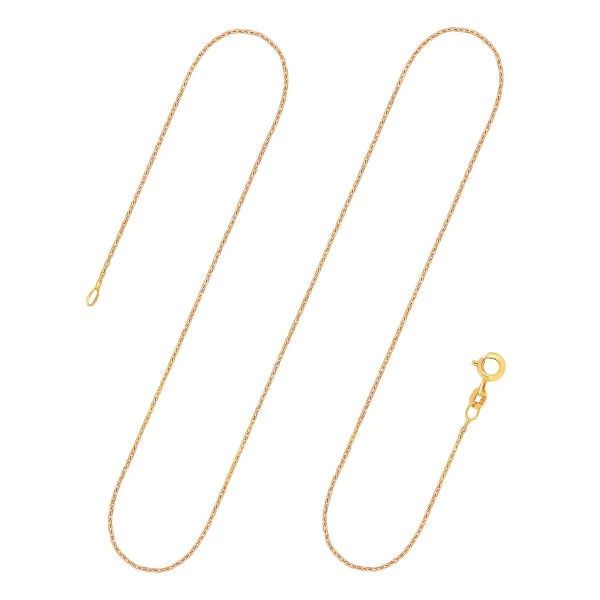 Goldkette als Ankerkette diamantiert in Gelbgold 333 / 8K, 42 cm lang, 1,2 mm breit, Gewicht ca. 1.7 g.