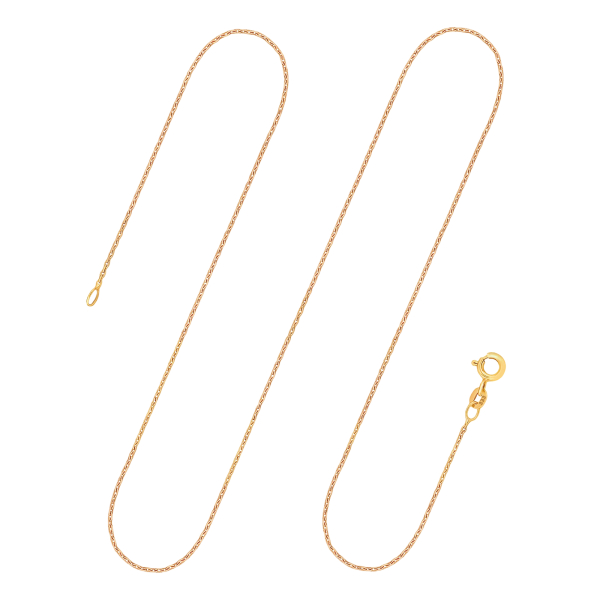 Goldkette als Ankerkette diamantiert in Gelbgold 333 / 8K, 50 cm lang, 1,2 mm breit, Gewicht ca. 2 g.