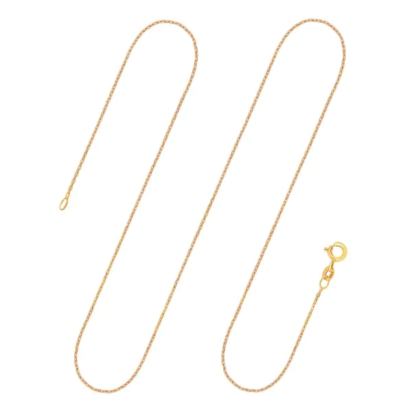 Goldkette als Ankerkette diamantiert in Gelbgold 585 / 14K, 34 cm lang, 1,2 mm breit, Gewicht ca. 1.6 g.
