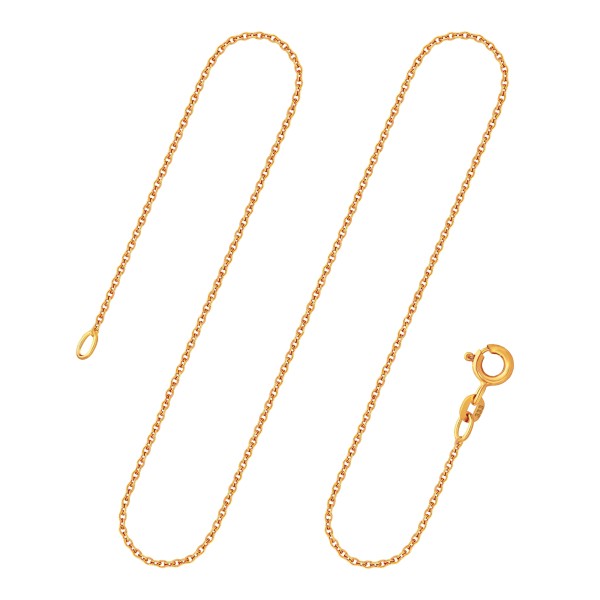 Goldkette als Ankerkette rund in Gelbgold 333 / 8 Karat, 100 cm lang, 1.3 mm breit, Gewicht ca. 4.2 g.