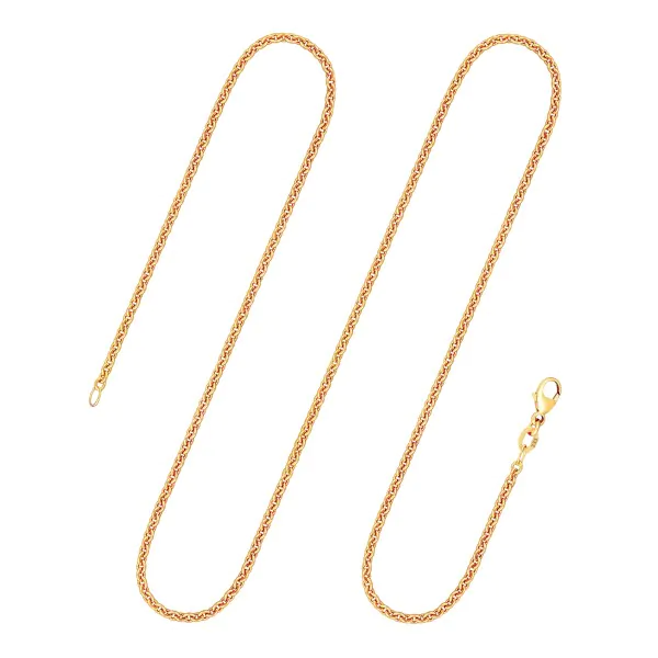 Goldkette als Ankerkette rund in Rotgold 333 / 8K, 90 cm lang, 2,4 mm breit, Gewicht ca. 12.4 g.