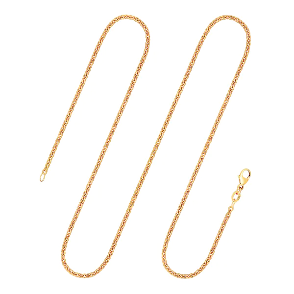 Goldkette als Ankerkette rund in Rotgold 333 / 8K, 50 cm lang, 2,4 mm breit, Gewicht ca. 6.9 g.